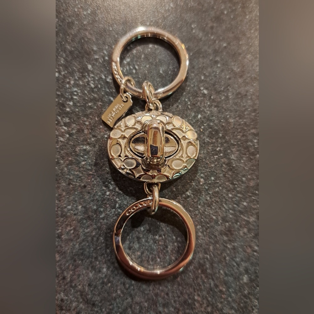 Coach Signature Turnlock Keychain - NWOT